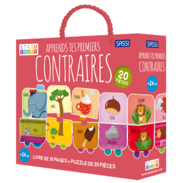 Livre et Puzzle – Apprends tes Premiers Contraires – Sassi Junior
