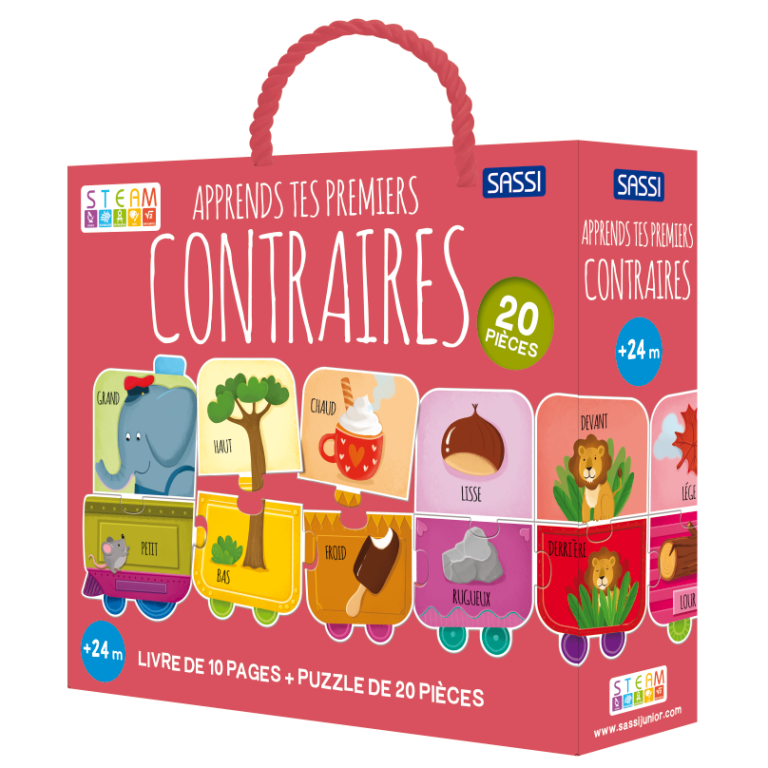 Livre et Puzzle – Apprends tes Premiers Contraires – Sassi Junior
