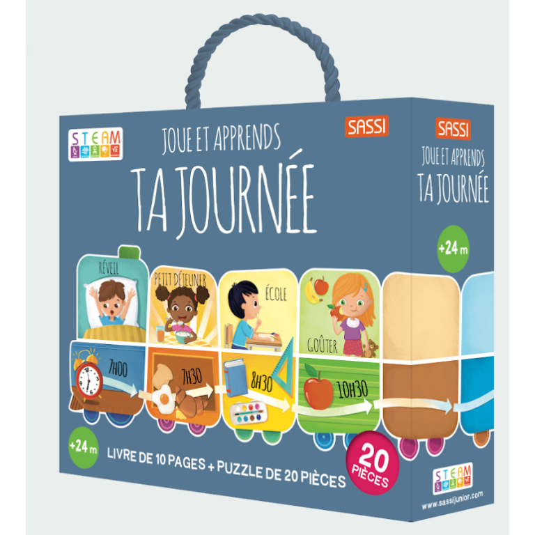 Ta Journée – Livre et Puzzle – Joue et Apprends – Sassi Junior