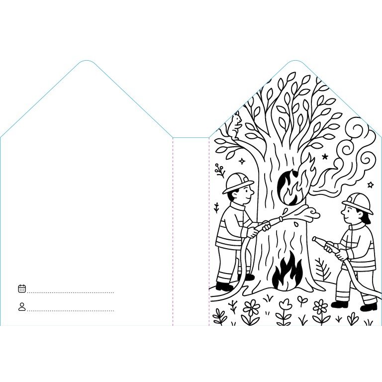 Les Pompiers – Livre de Coloriage – Sassi Junior