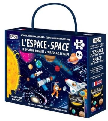 L’Espace et le Système Solaire – Livre et Puzzle 100 Pièces – Sassi Junior