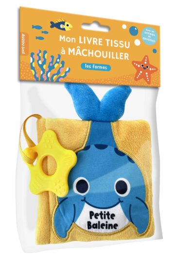 Livre tissu à mâchouiller – Petite baleine – Auzou