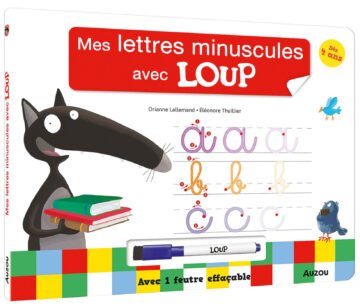 Livre ardoise – Les lettres minuscules avec Loup – Auzou
