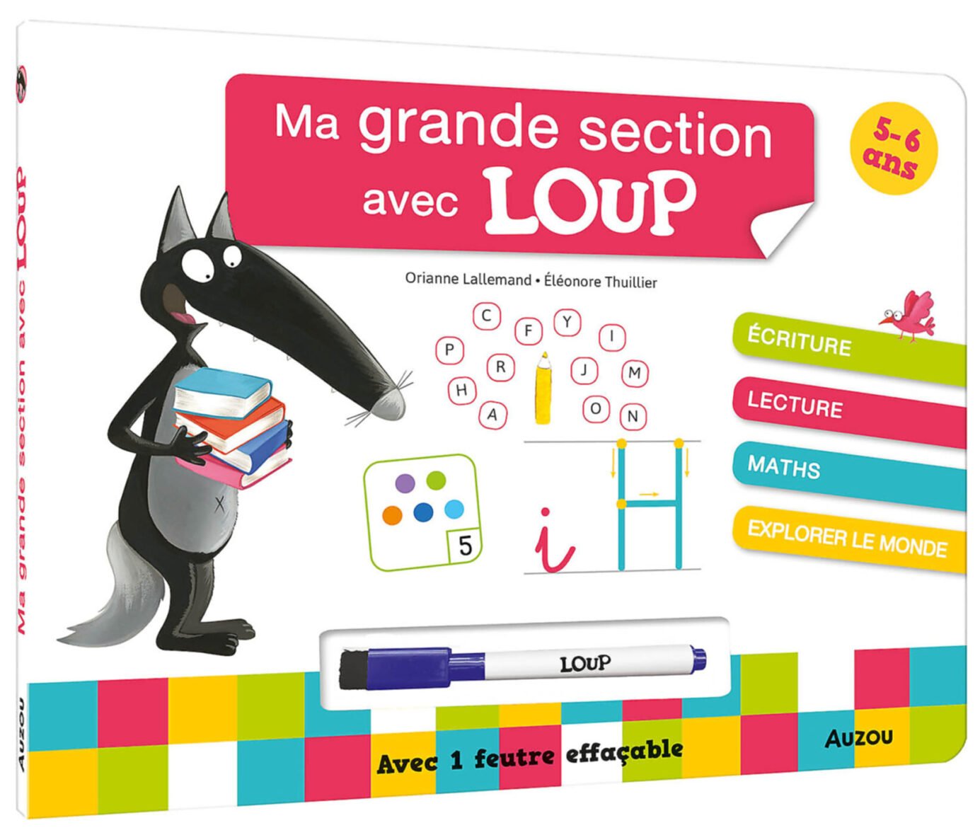Ma grande section avec Loup – Livre-ardoise – Auzou