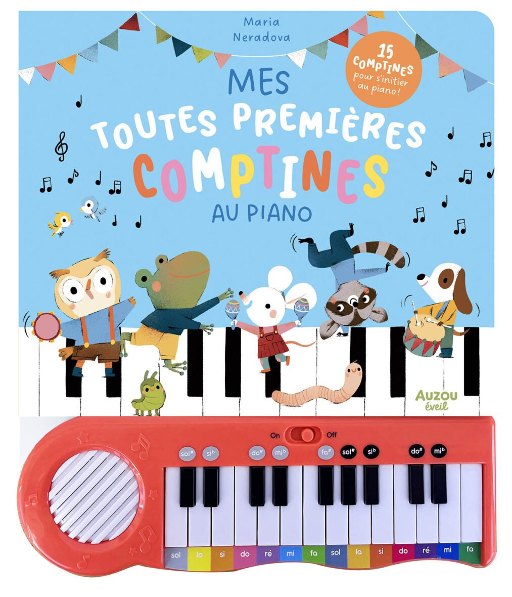 Mon livre piano – Mes toutes premières comptines au piano – Auzou