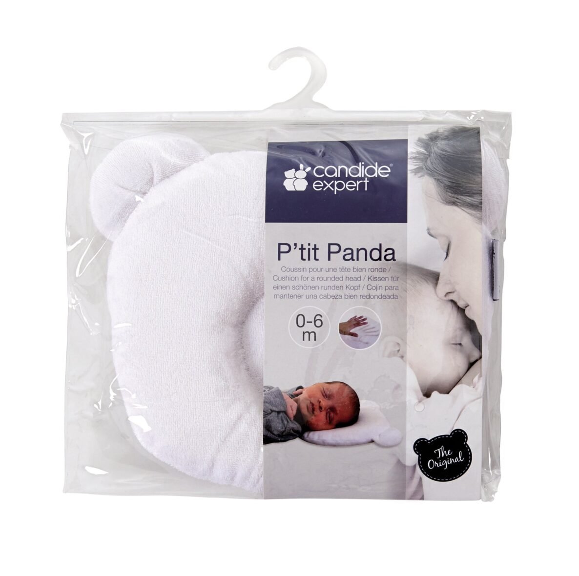 Coussin Bébé – P’tit Panda Blanc – Candide