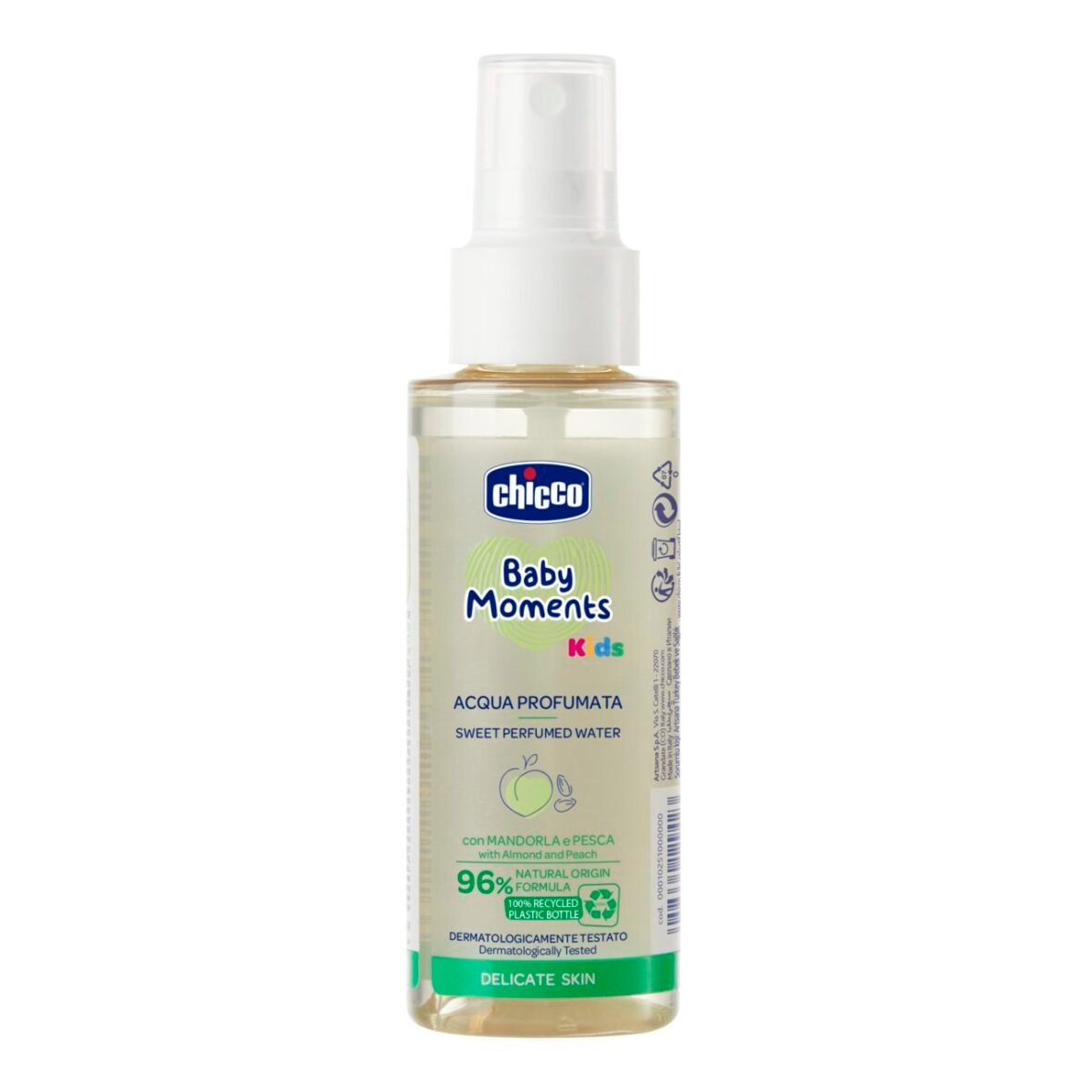Chicco Baby Moments Eau Parfumée Douce pour Peau Délicate 100 ml