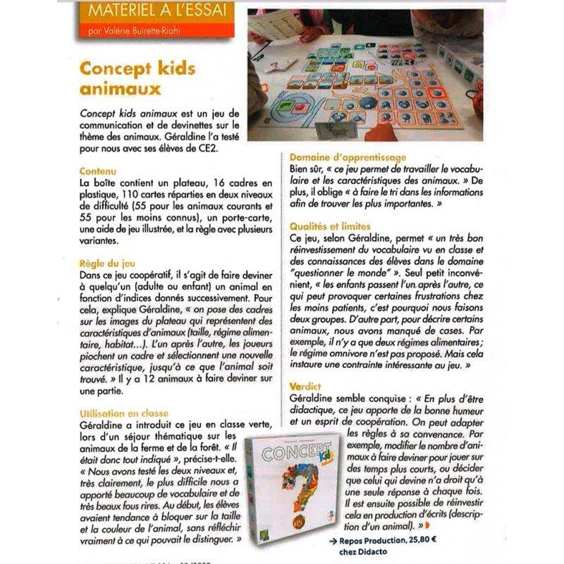 Jeu Coopératif – Concept Kids Animaux – Repos Production