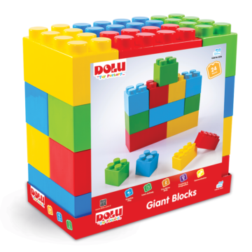 Blocs de Construction XL – 24 pièces – Dolu