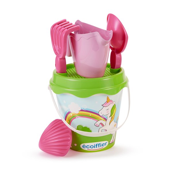 Seau de Plage Garni – Licorne 17 cm – Ecoiffier