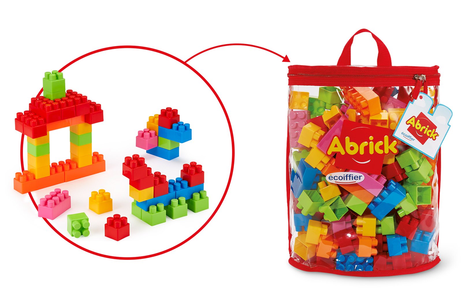 Abrick Sac de Briques – 120 Pièces – Ecoiffier