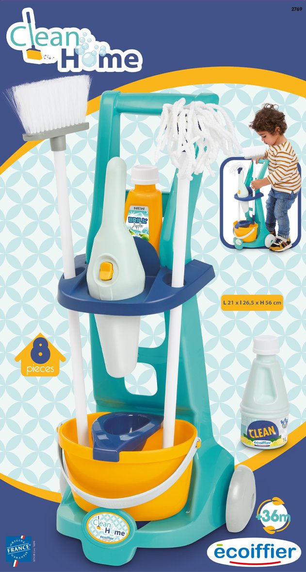 Chariot de Ménage avec Aspirateur à Main – Ecoiffier