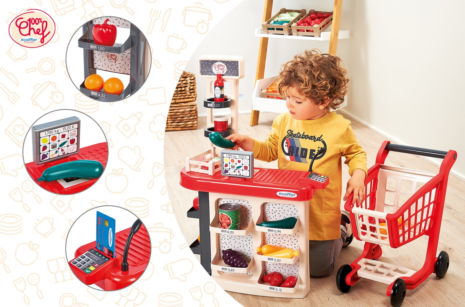 Marchande avec Caisse et Chariot – Ecoiffier