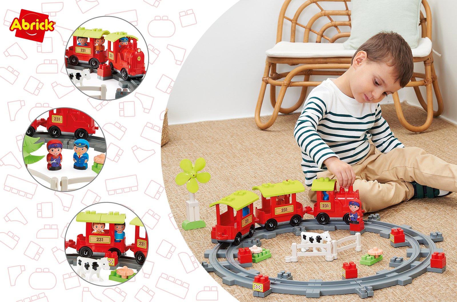 Abrick Train de Campagne – Ecoiffier
