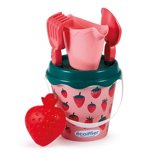 Seau de Plage Garni – Fraises 17 cm – Ecoiffier