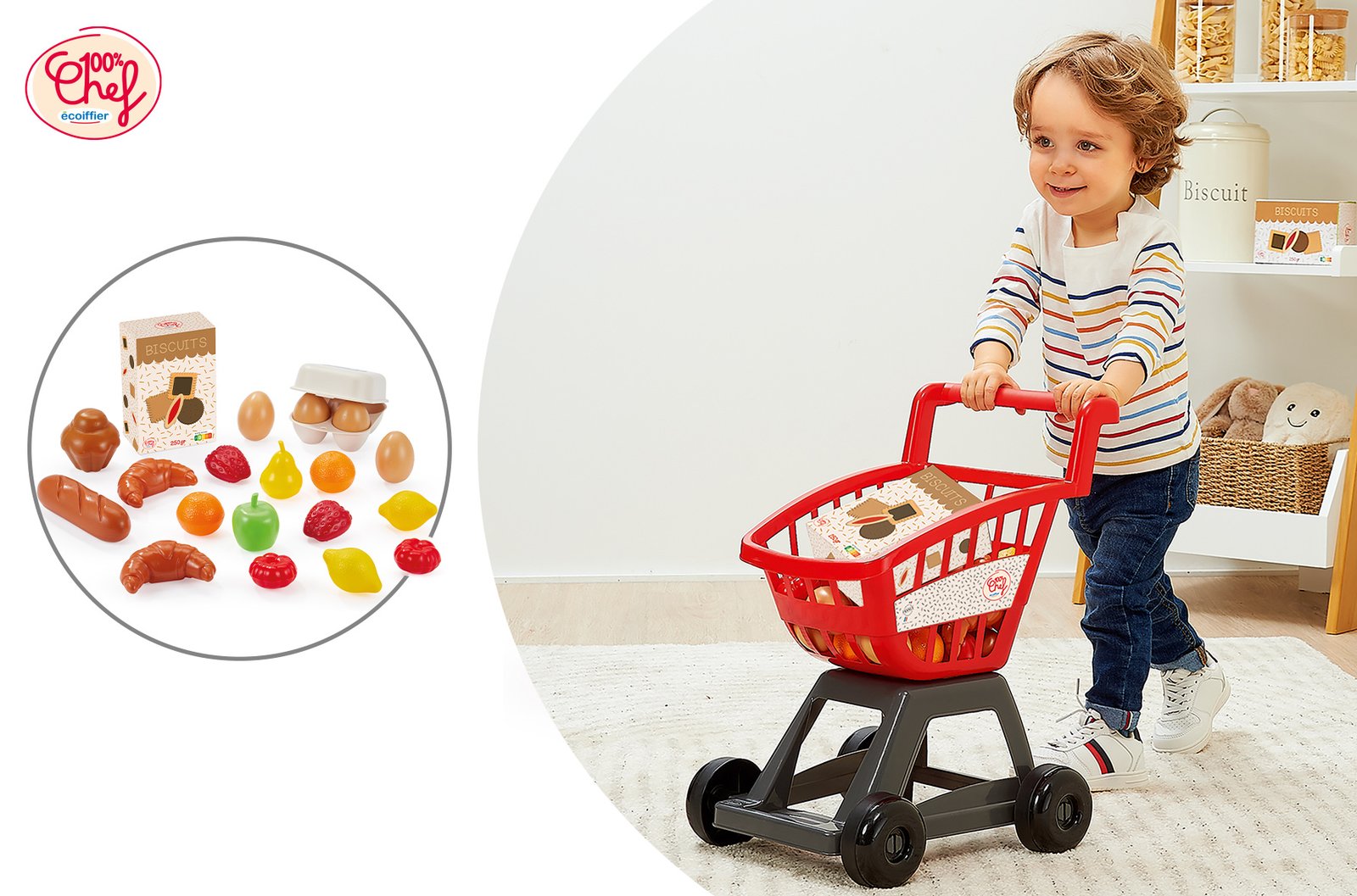 Chariot de Courses Garni – 20 Accessoires – Ecoiffier