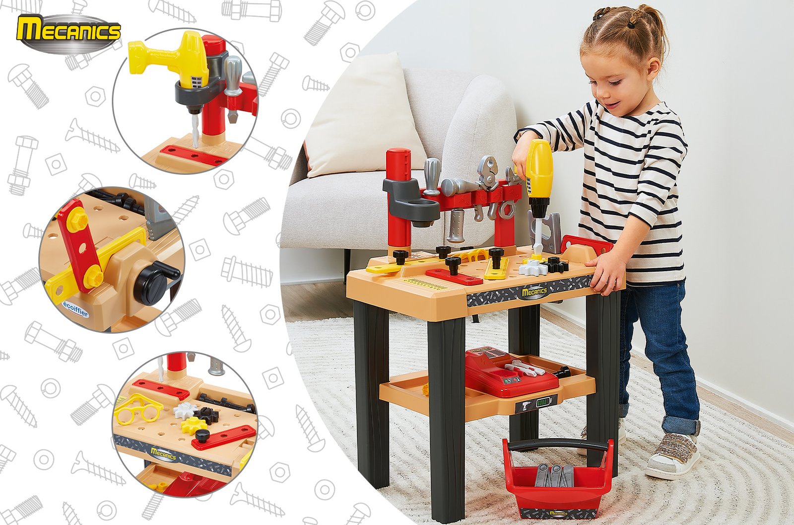 Atelier de Bricolage – 28 Outils – Ecoiffier