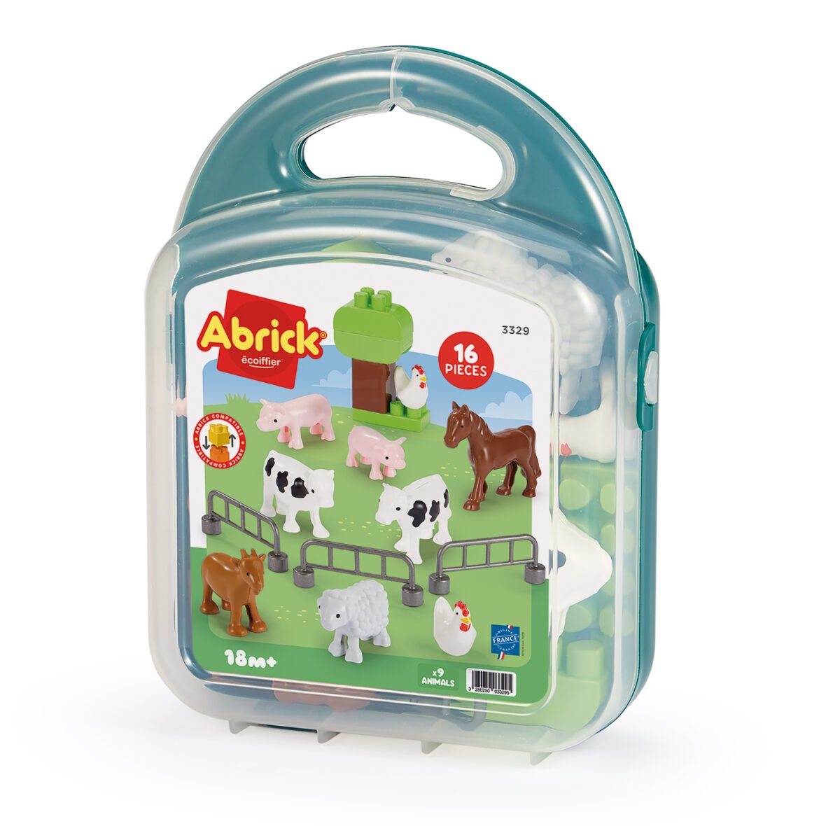 Abrick Valisette Animaux de la Ferme – 16 Pièces – Ecoiffier
