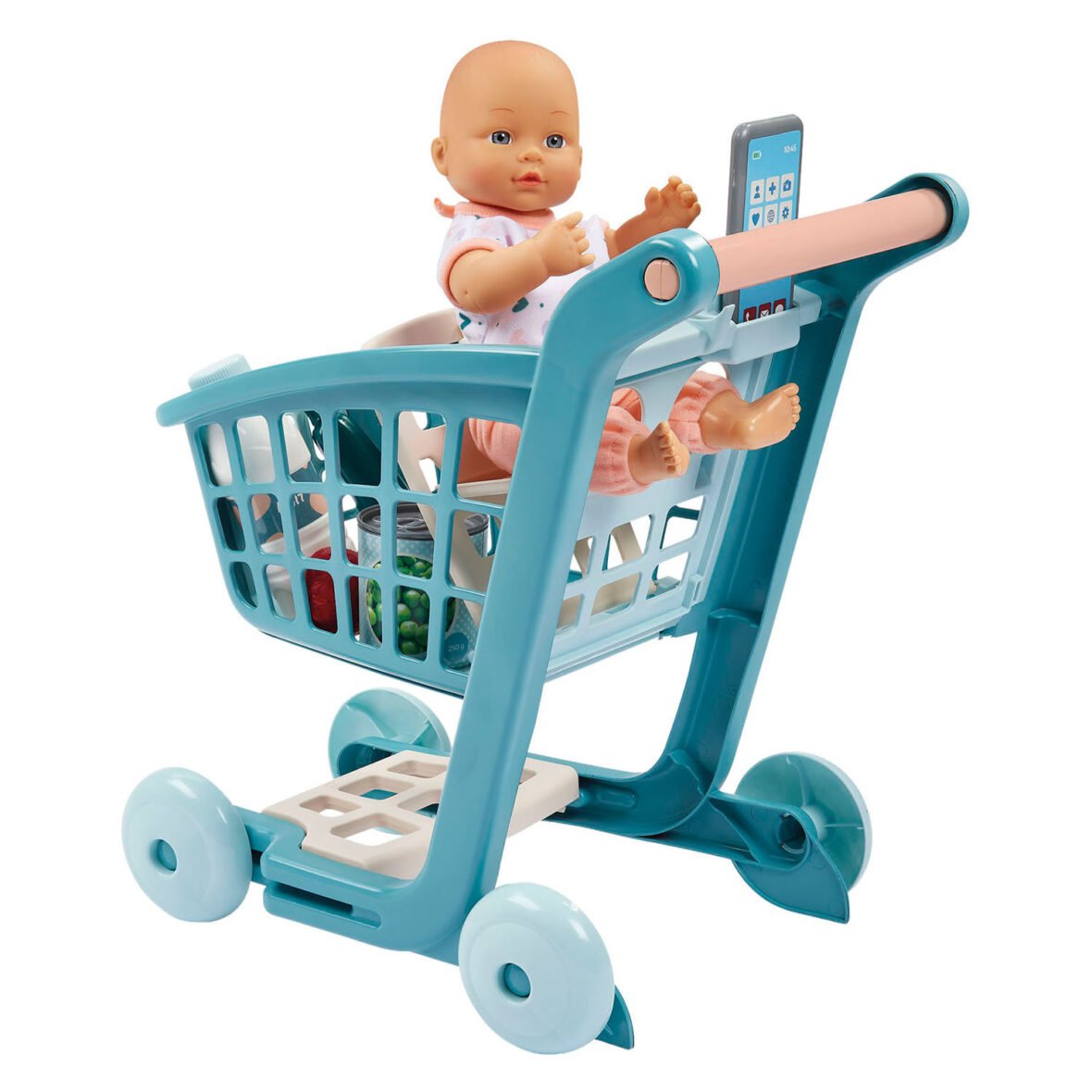 Chariot de Courses avec Poupon – Vert Azur – Ecoiffier