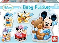 Educa Baby Puzzle Progressif Mickey – 5 puzzles Disney (3 à 5 pièces)
