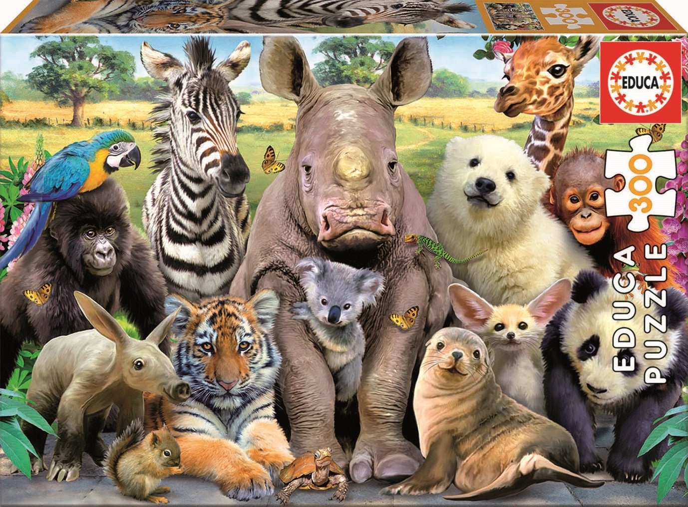 Educa – Puzzle 300 pièces Photo de Classe des Animaux