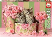Puzzle Chatons avec des Roses – 500 pièces – Educa (réf. 17960)