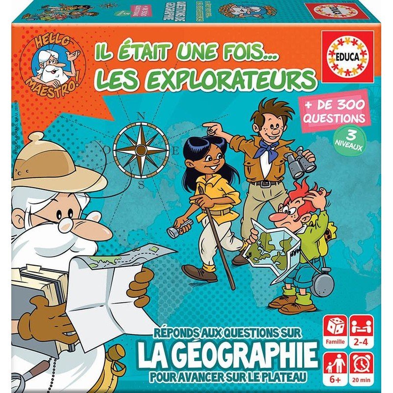Mini Jeu Il Etait Une Fois Les Explorateurs – La Geographie (Educa ref. 17354)