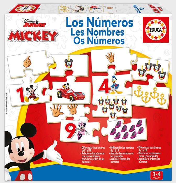 Educa – Les Nombres Mickey and Friends – Puzzle éducatif 40 pièces