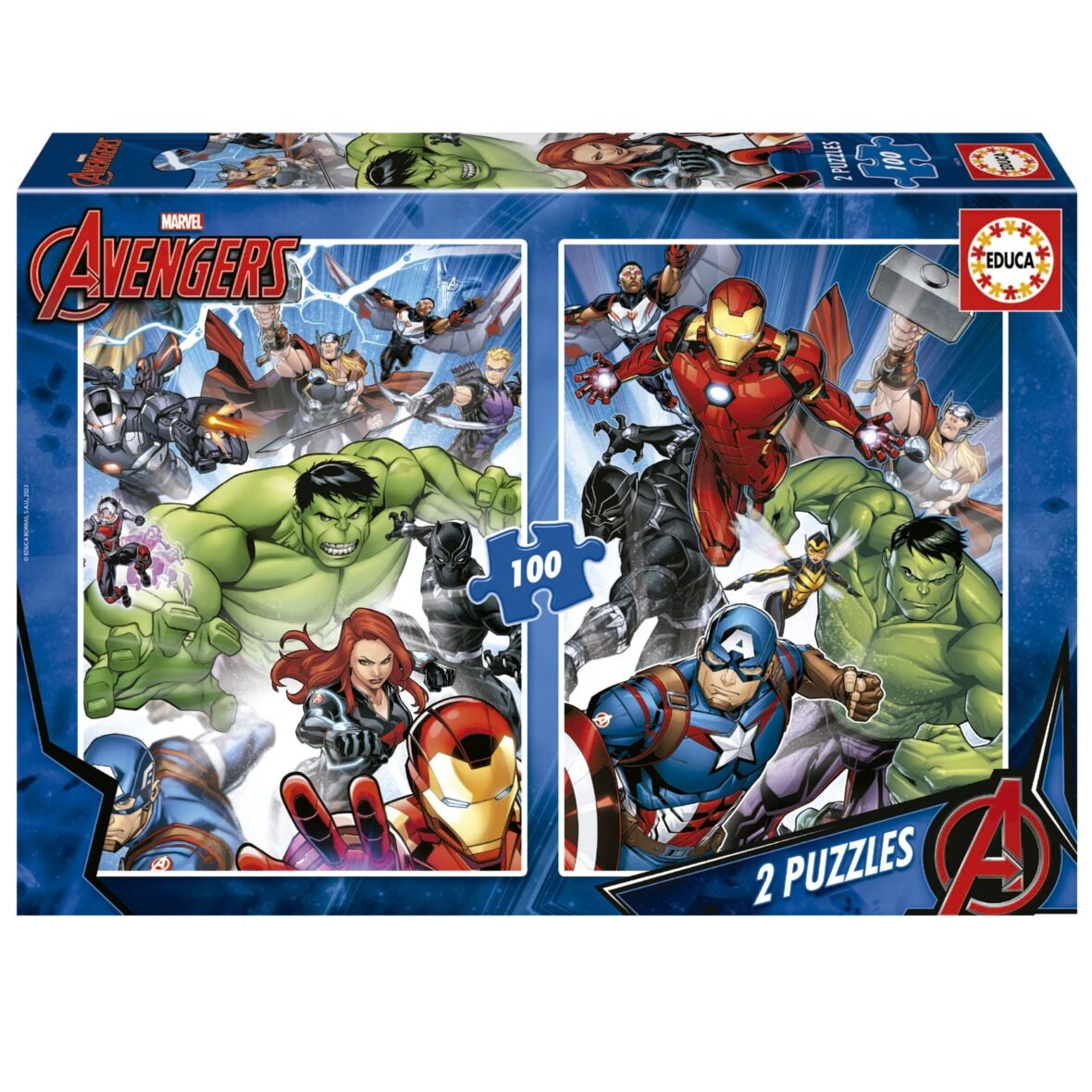 Puzzle 2 x 100 pièces Avengers Marvel – Educa