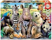 Educa – Puzzle 1000 pièces Photo de classe (Les Animaux)