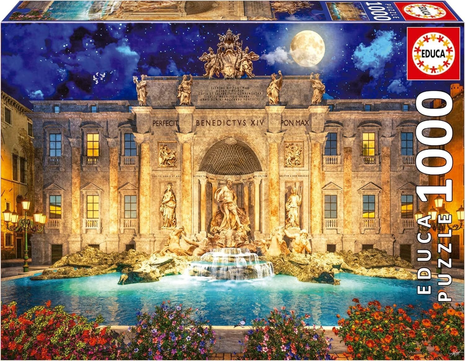 Puzzle 1000 pièces Fontaine de Trevi, Rome – Educa