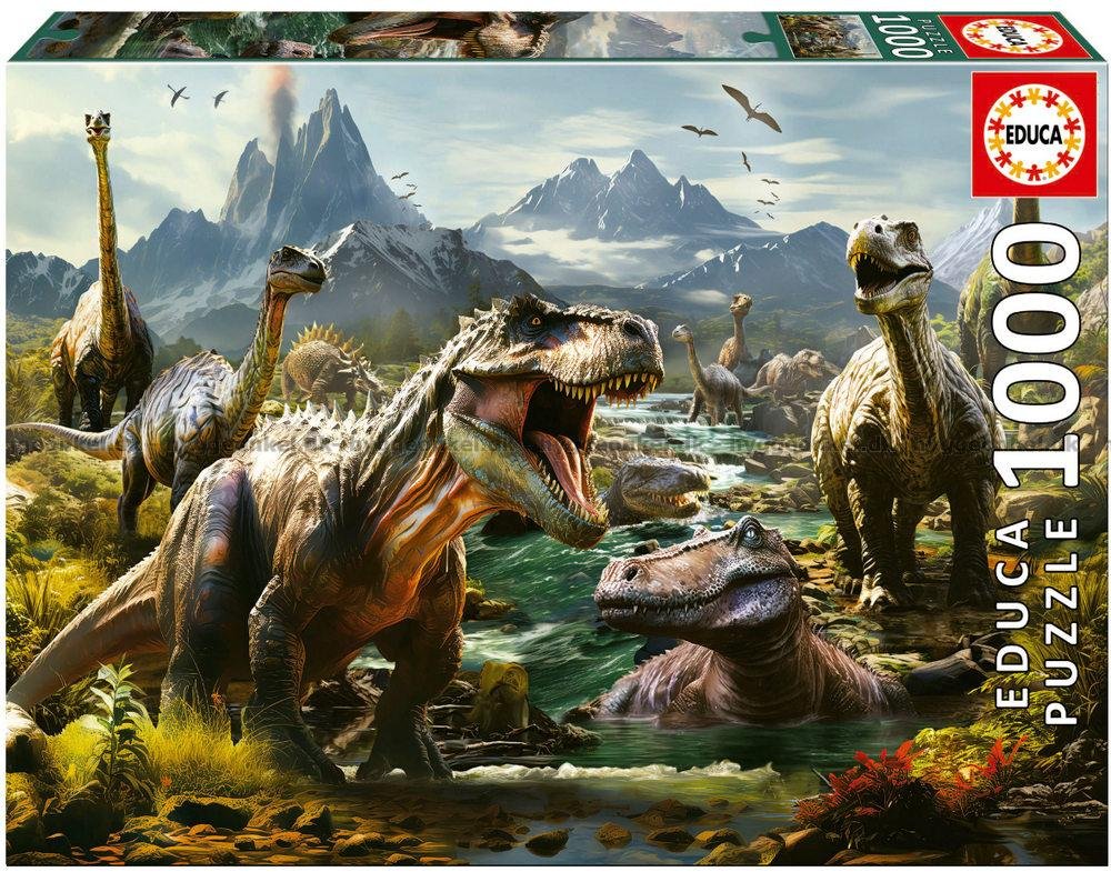 Educa – Puzzle 1000 pièces Dinosaures Féroces