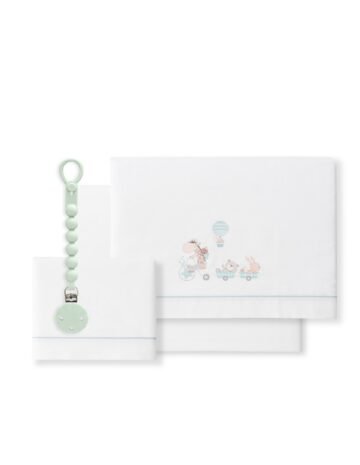 Parure 3Pcs +Porte Sucette Vert – Interbaby