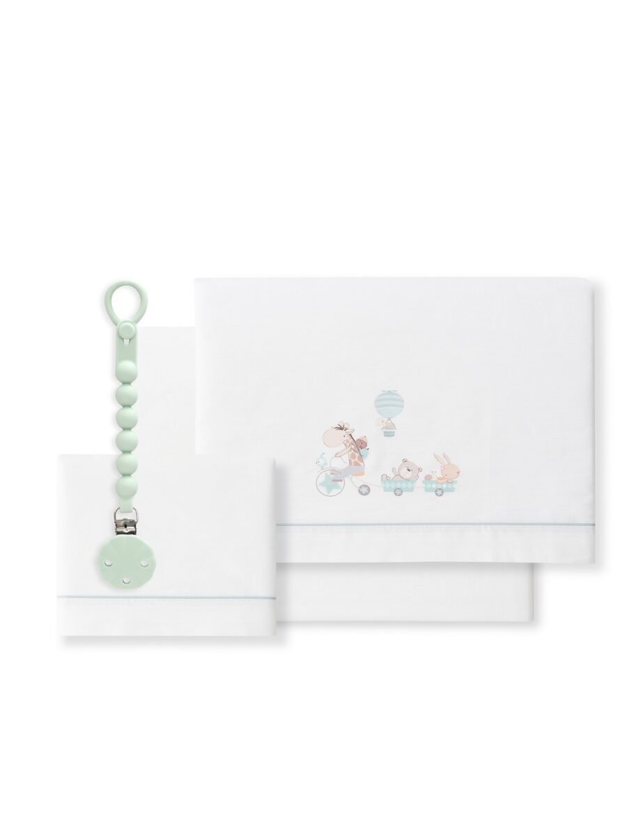 Parure 3Pcs +Porte Sucette Vert – Interbaby