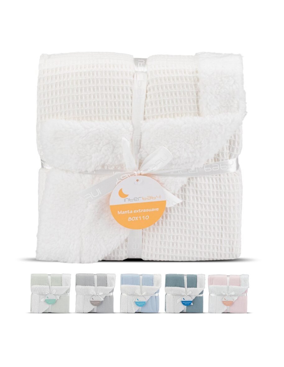 Couverture Nid D’Abeille Beige – Interbaby