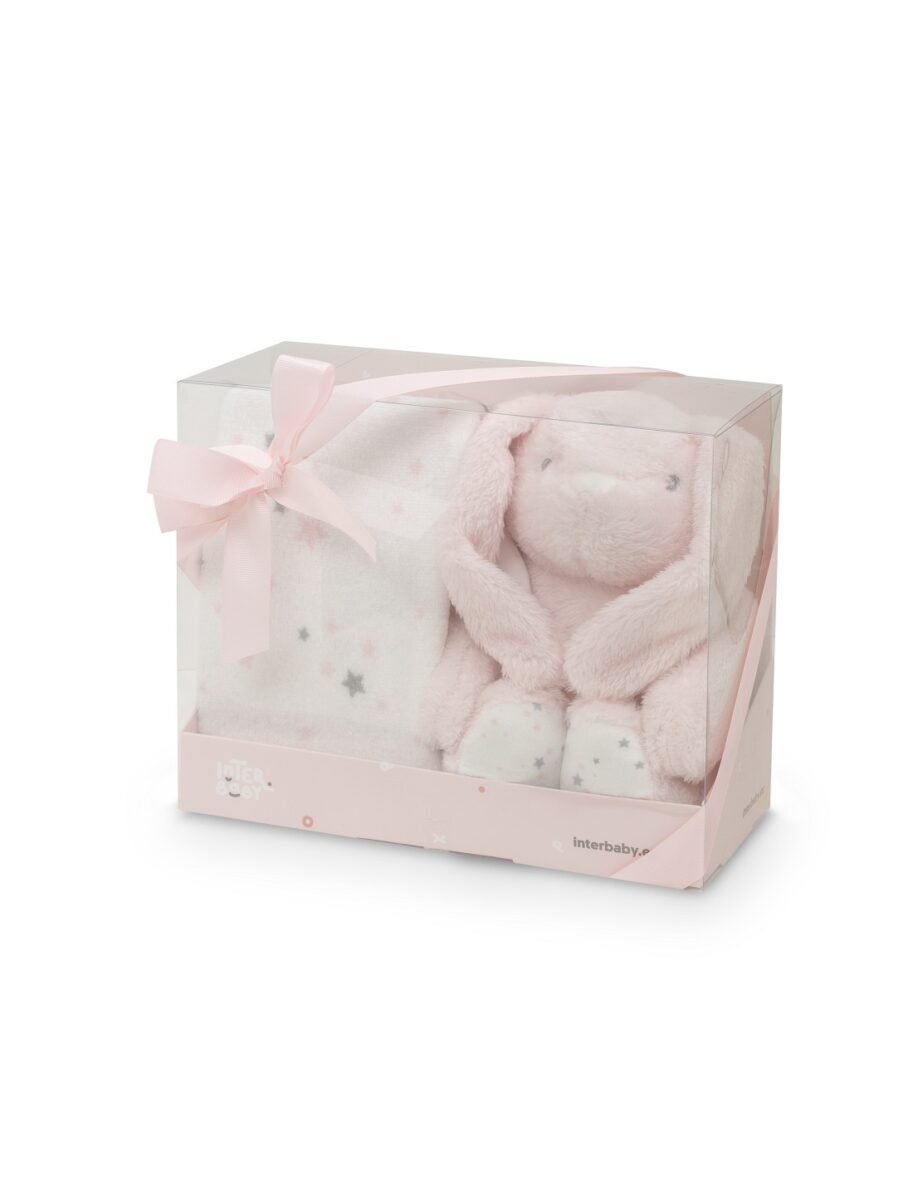 Couverture +Peluche Rose – Interbaby
