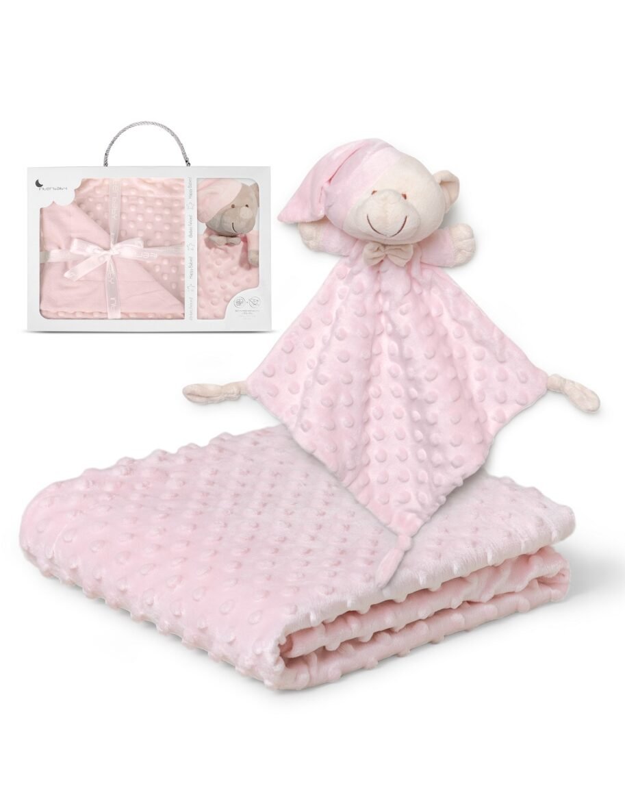 Plaid 80/110+Doudou Rose – Interbaby