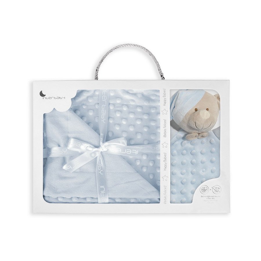 Plaide 80 / 1000+doudou BLEU – Inter Baby