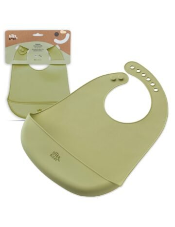 Bavoir en Silicone Vert – Interbaby