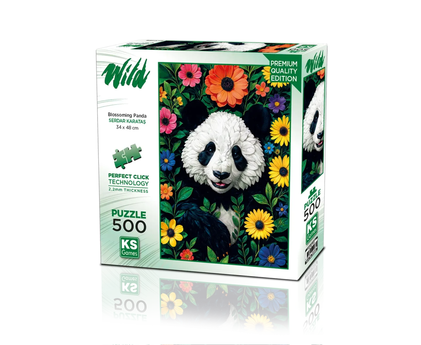 Puzzle – Panda Fleuri – 500 pièces – KS Games