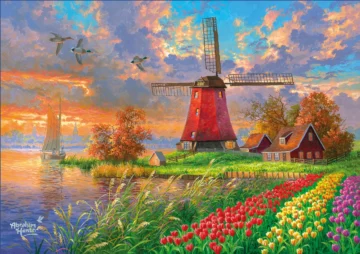 Puzzle – Ferme de Tulipes – 1000 pièces – KS Games