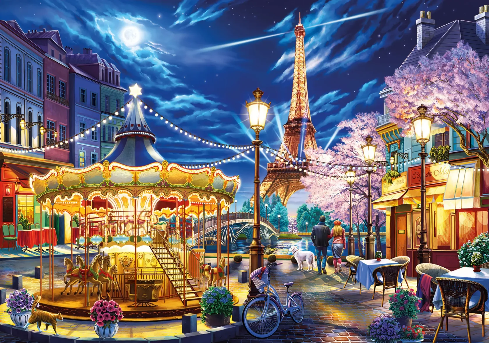 Puzzle – Paris Illuminé la Nuit – 1000 pièces – KS Games