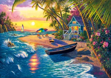 Puzzle – Coucher de Soleil sur la Plage – 1000 pièces – KS Games