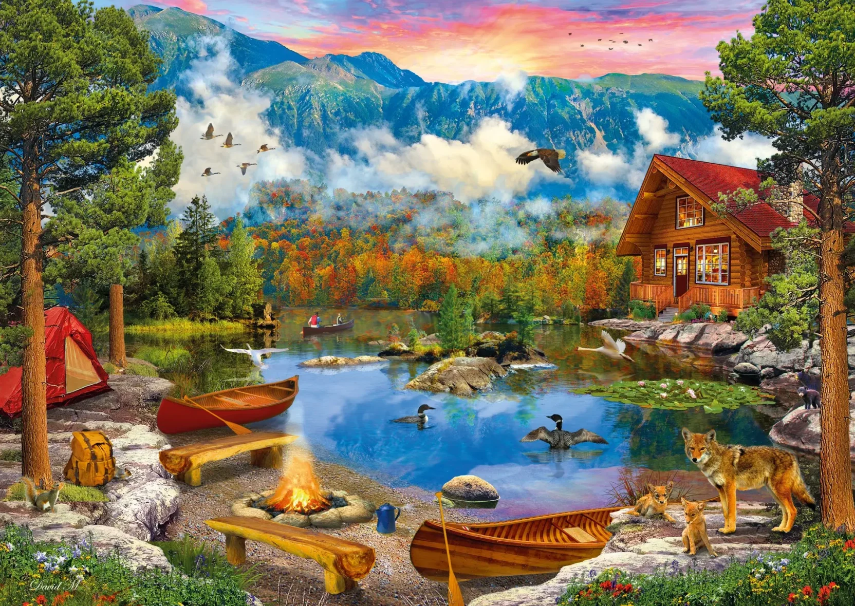 Puzzle – Lac de Montagne – 1500 pièces – KS Games