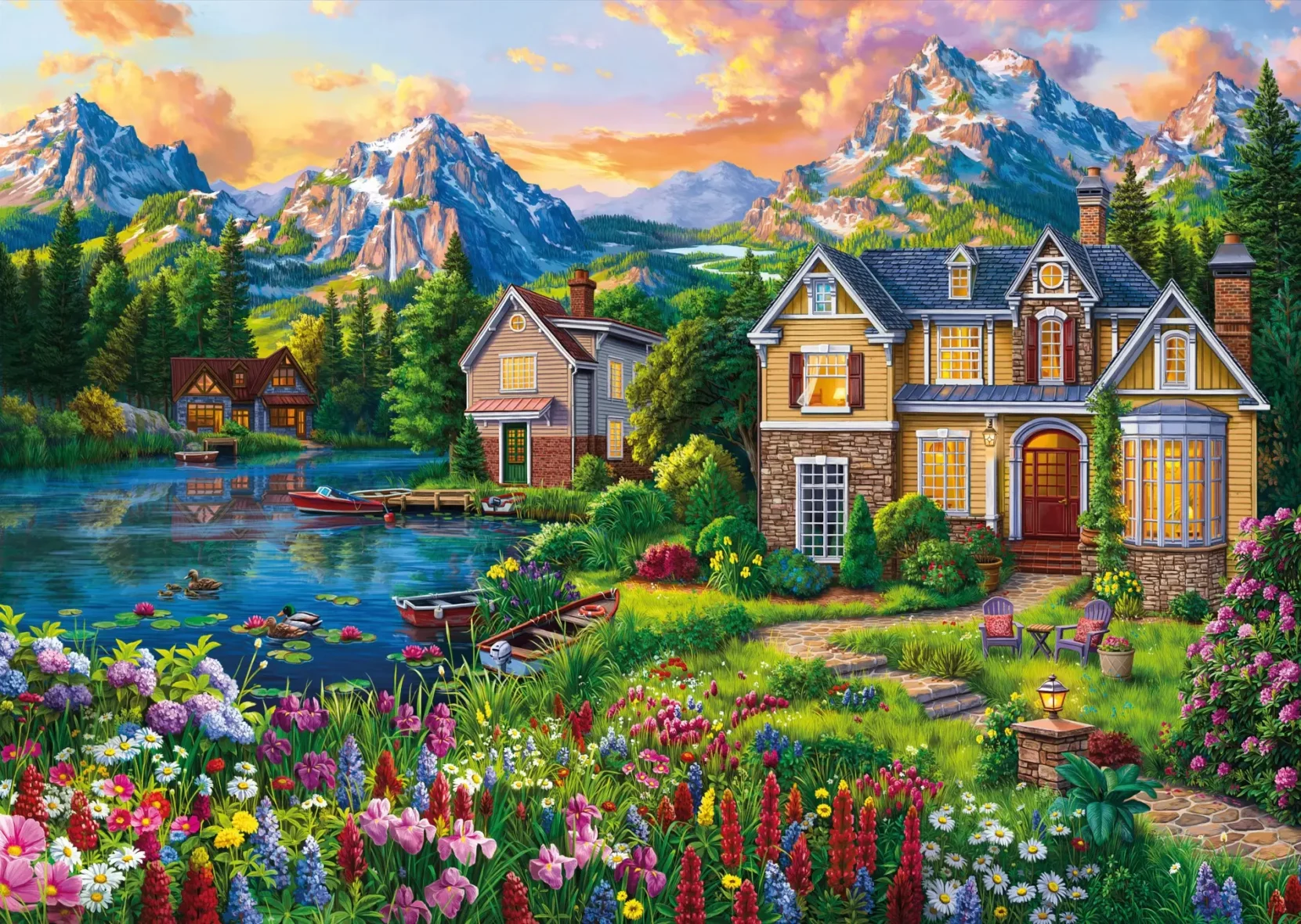Puzzle – Maison au Bord du Lac – 2000 pièces – KS Games