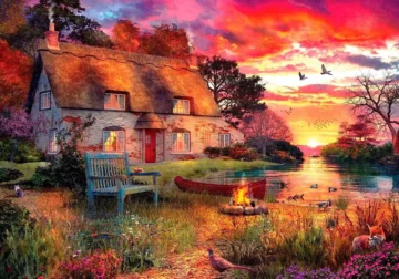 Puzzle – Maison au Coucher du Soleil – 4000 pièces – KS Games