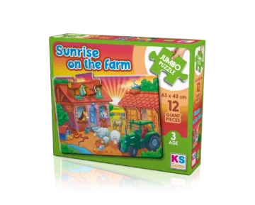 Puzzle – Lever de Soleil à la Ferme – 12 pièces – KS Games