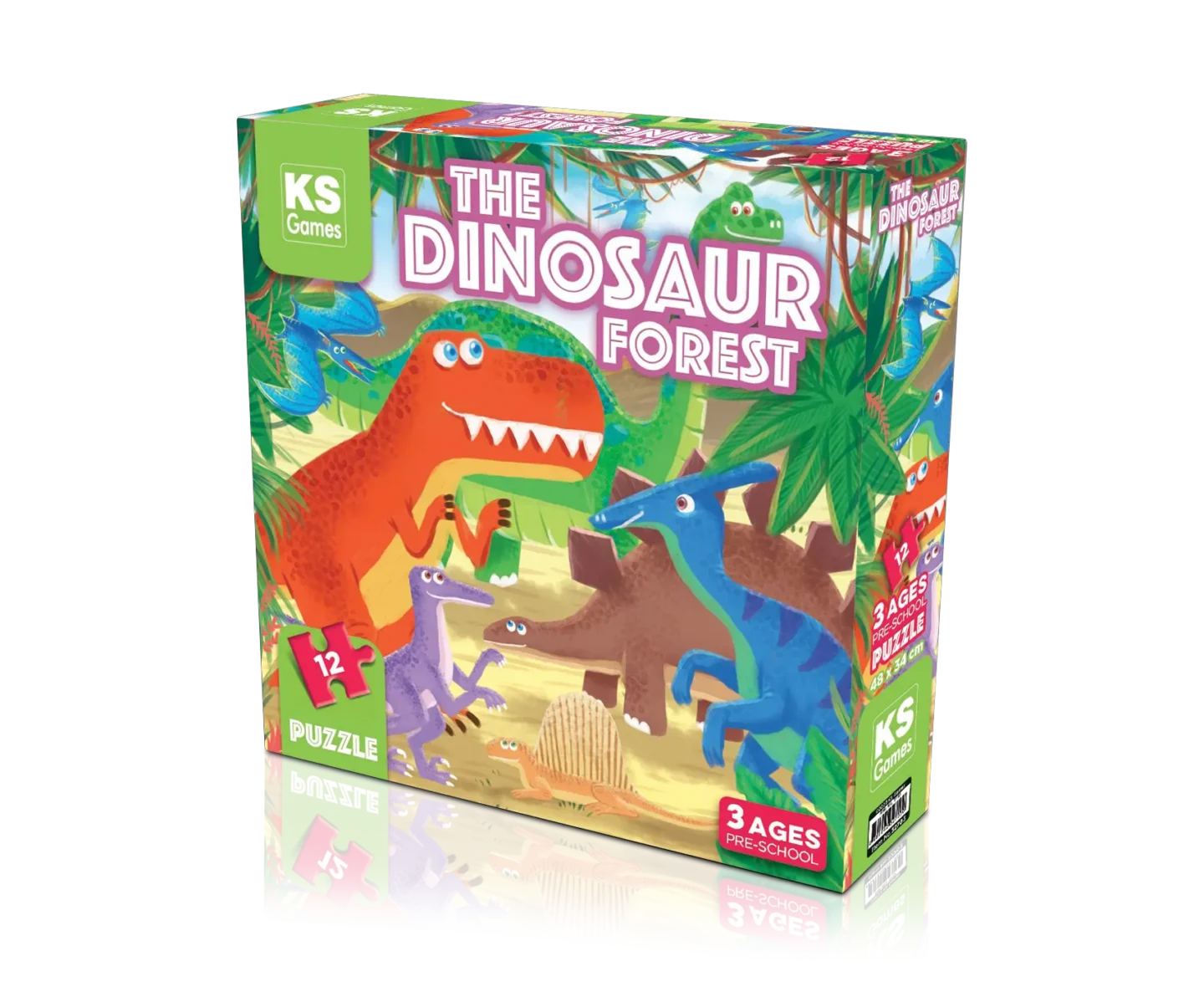 Puzzle – La Forêt des Dinosaures – 12 pièces – KS Games