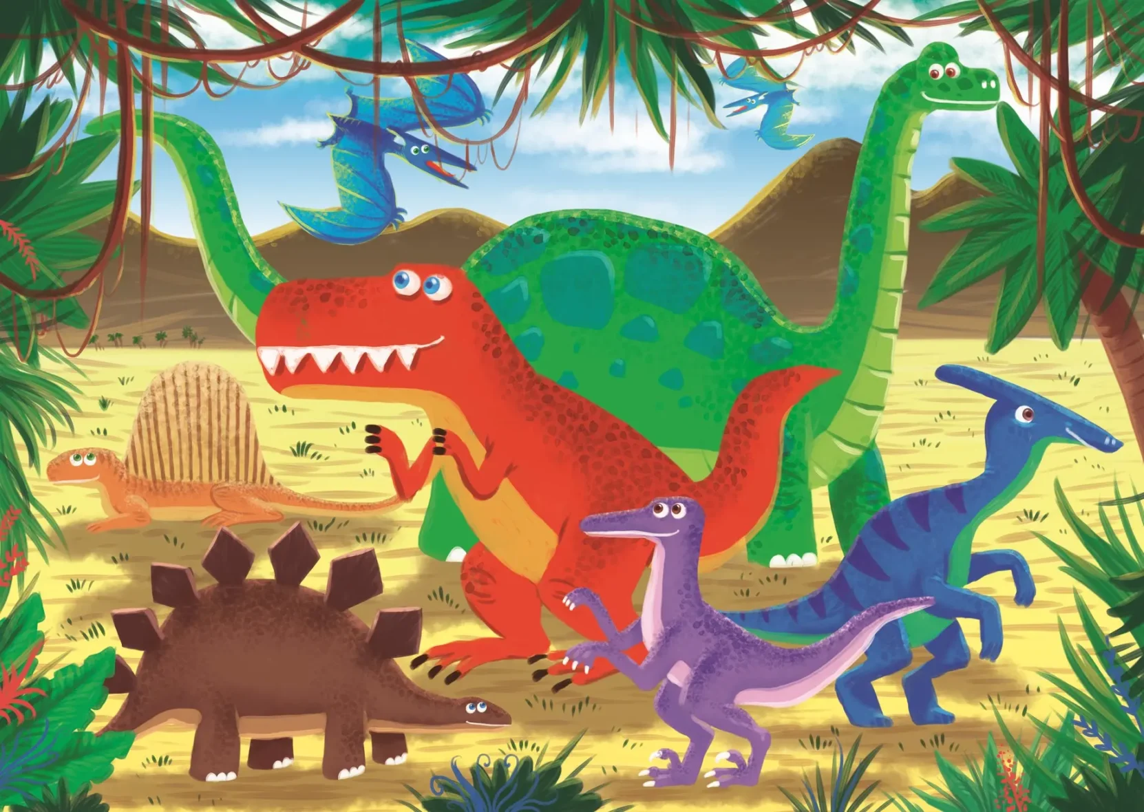 Puzzle – La Forêt des Dinosaures – 12 pièces – KS Games