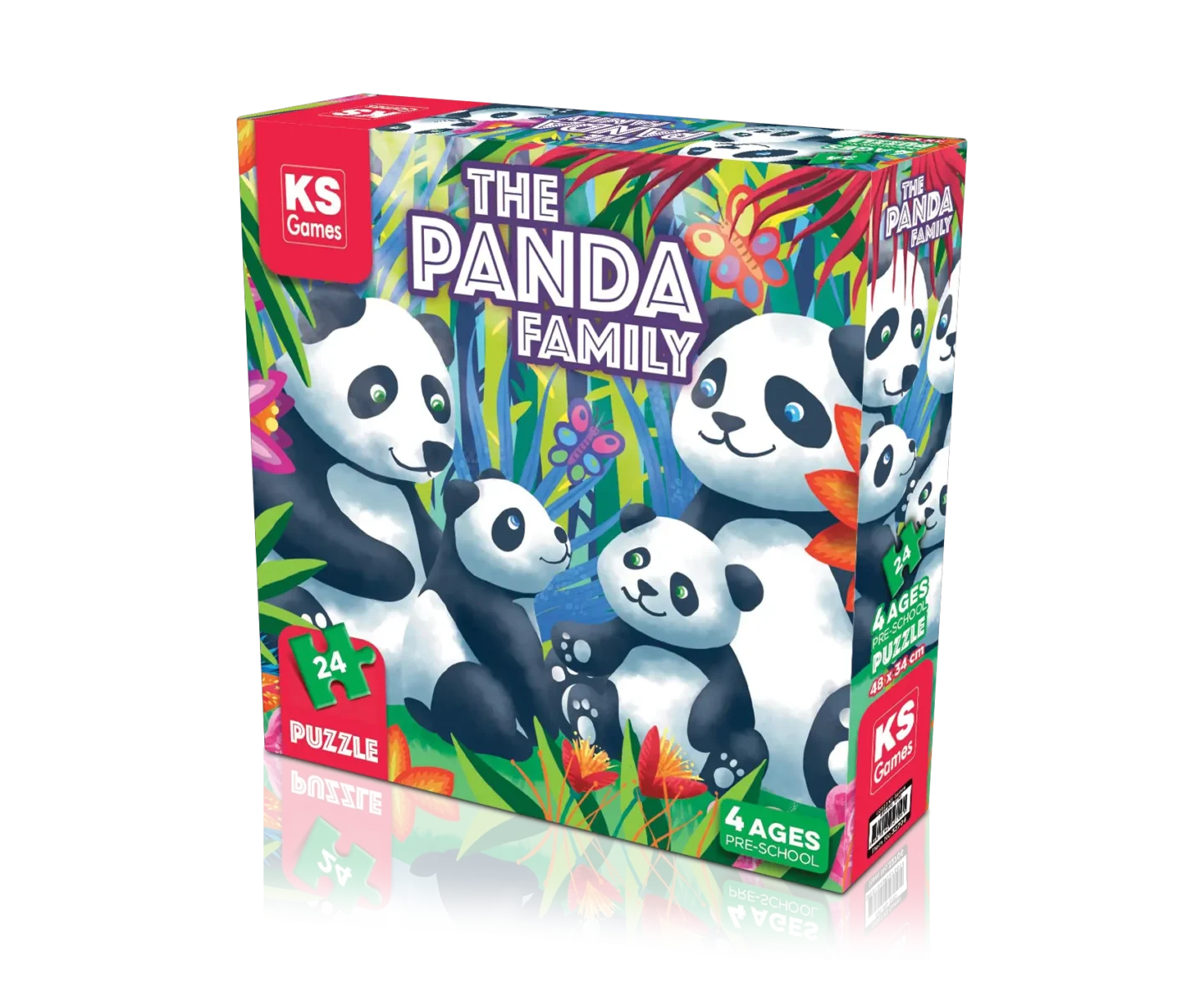 Puzzle – La Famille Panda – 24 pièces – KS Games